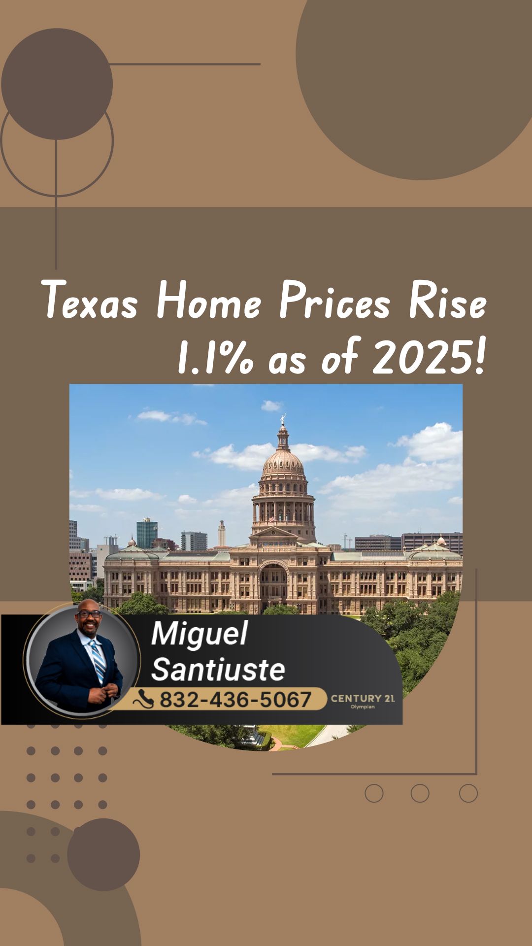 Texas Home Prices Rise 1.1% as of 2025!